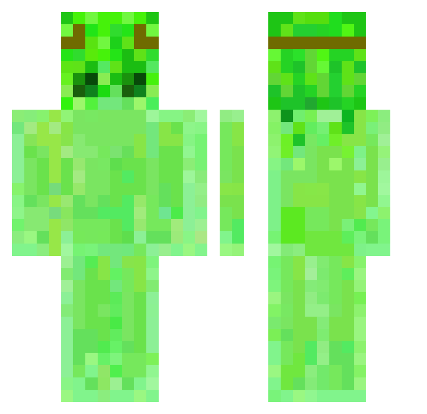 Wendlmo Minecraft skin, front and back view