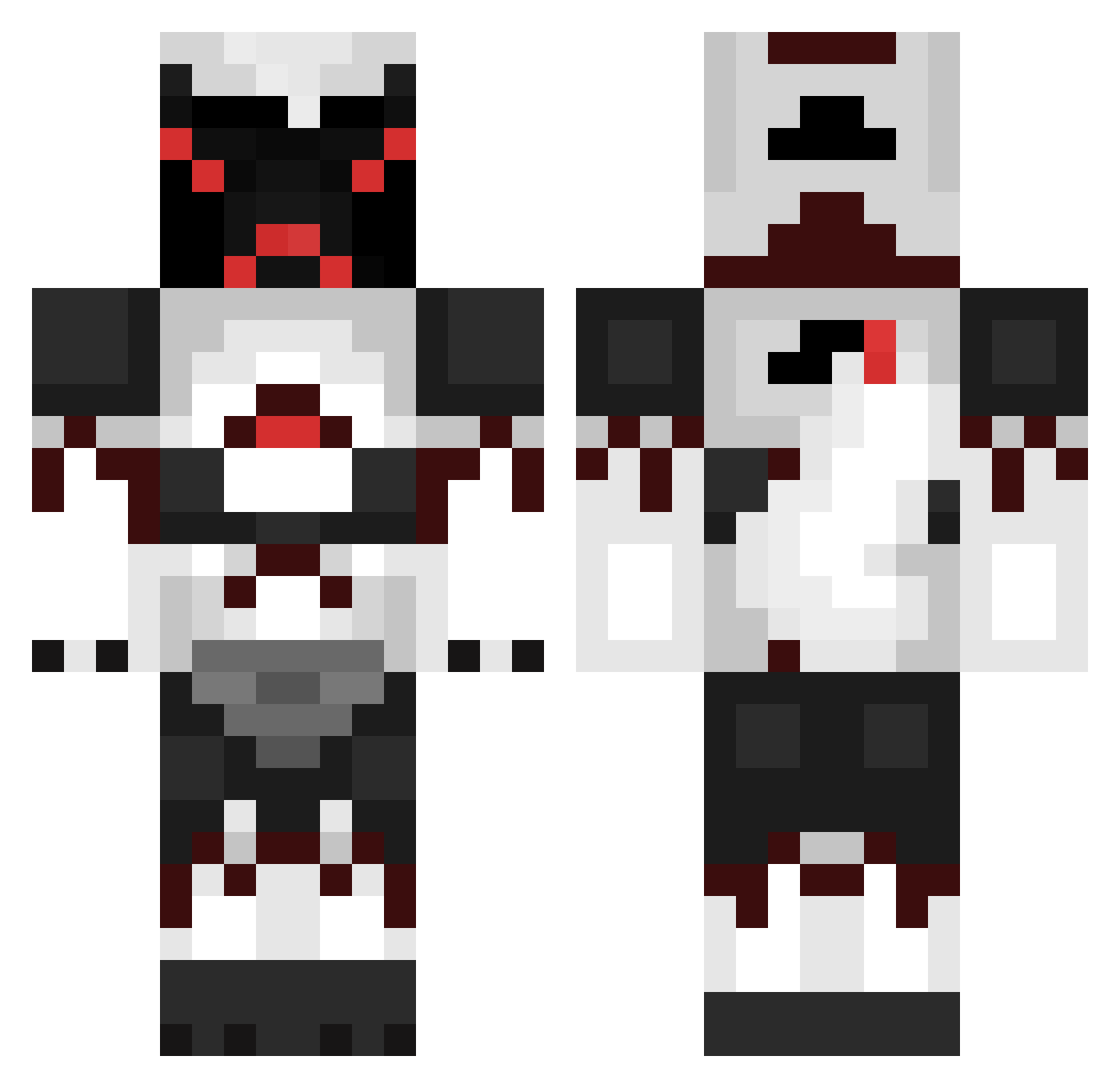 ziomektutu Minecraft skin, front and back view
