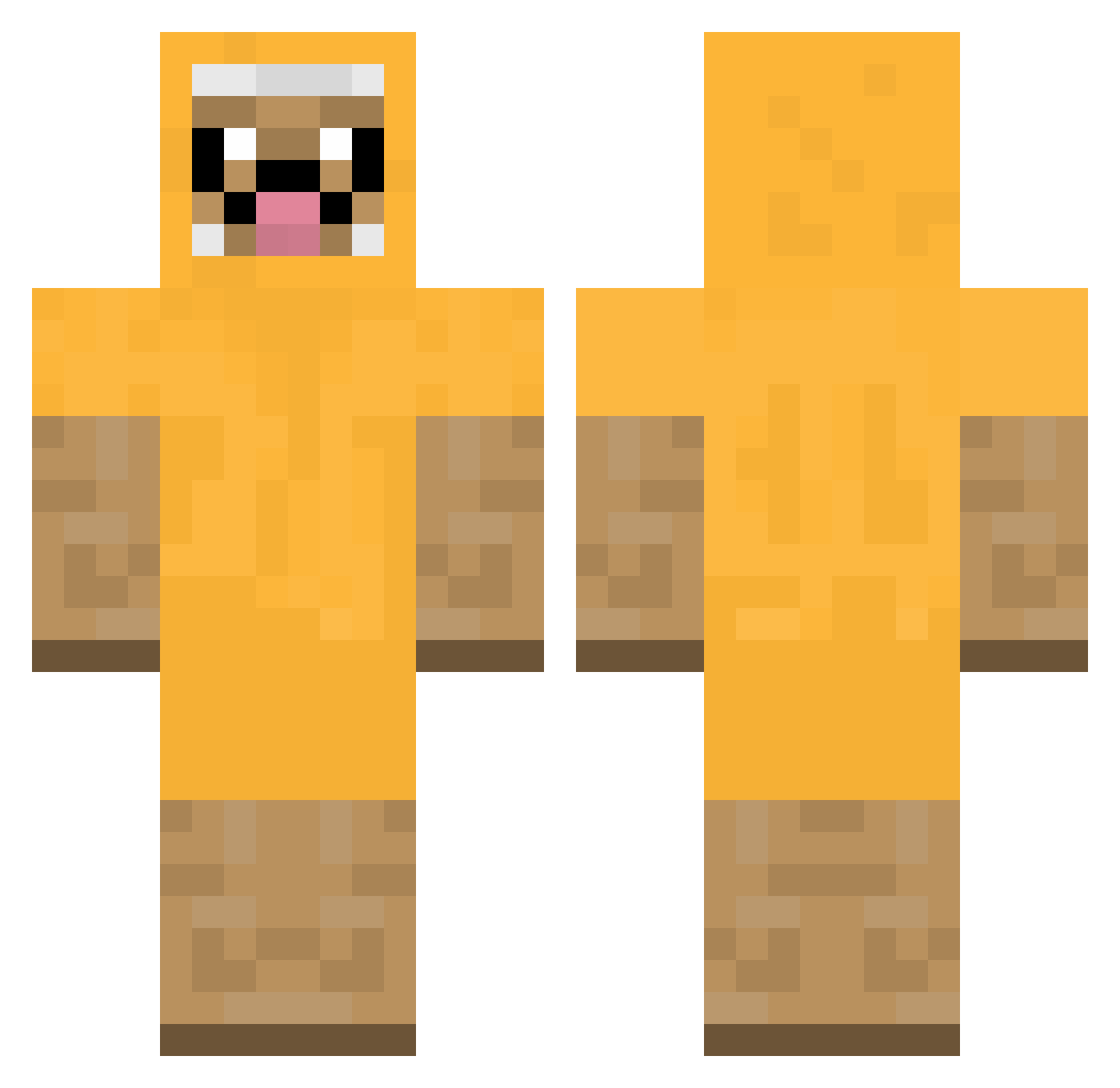 Zilyc5625 Minecraft skin, front and back view
