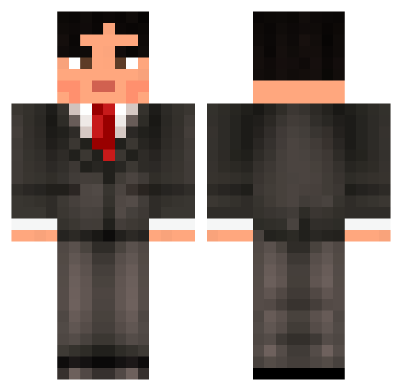Ryxyy Minecraft skin, front and back view