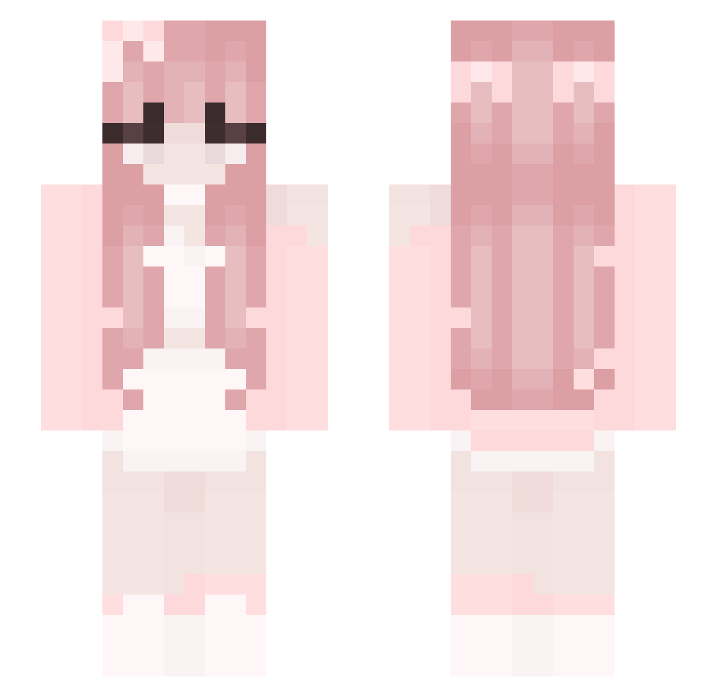 yurosee Minecraft skin, front and back view
