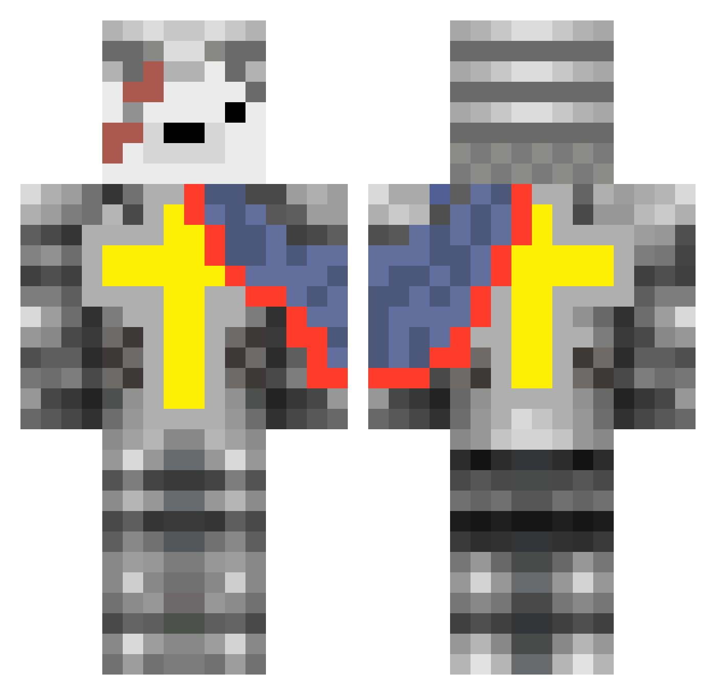 ErlikHan0 Minecraft skin, front and back view