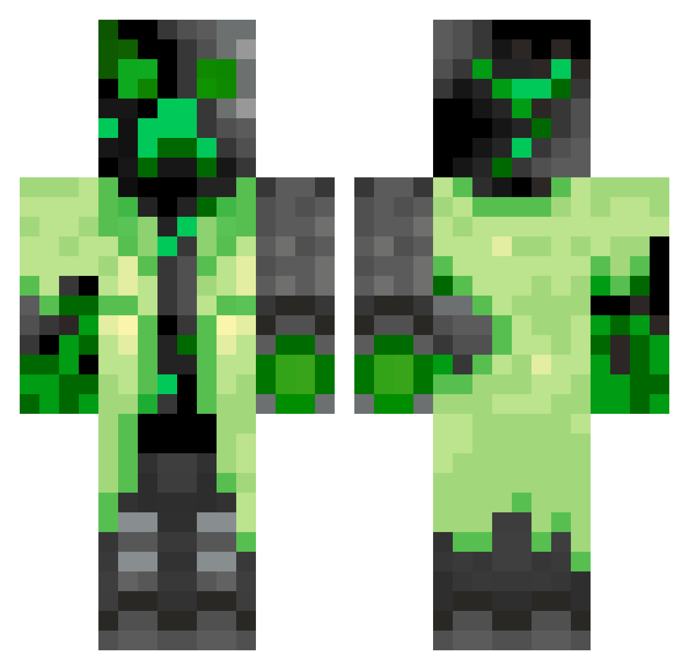 Gumball5900 Minecraft skin, front and back view