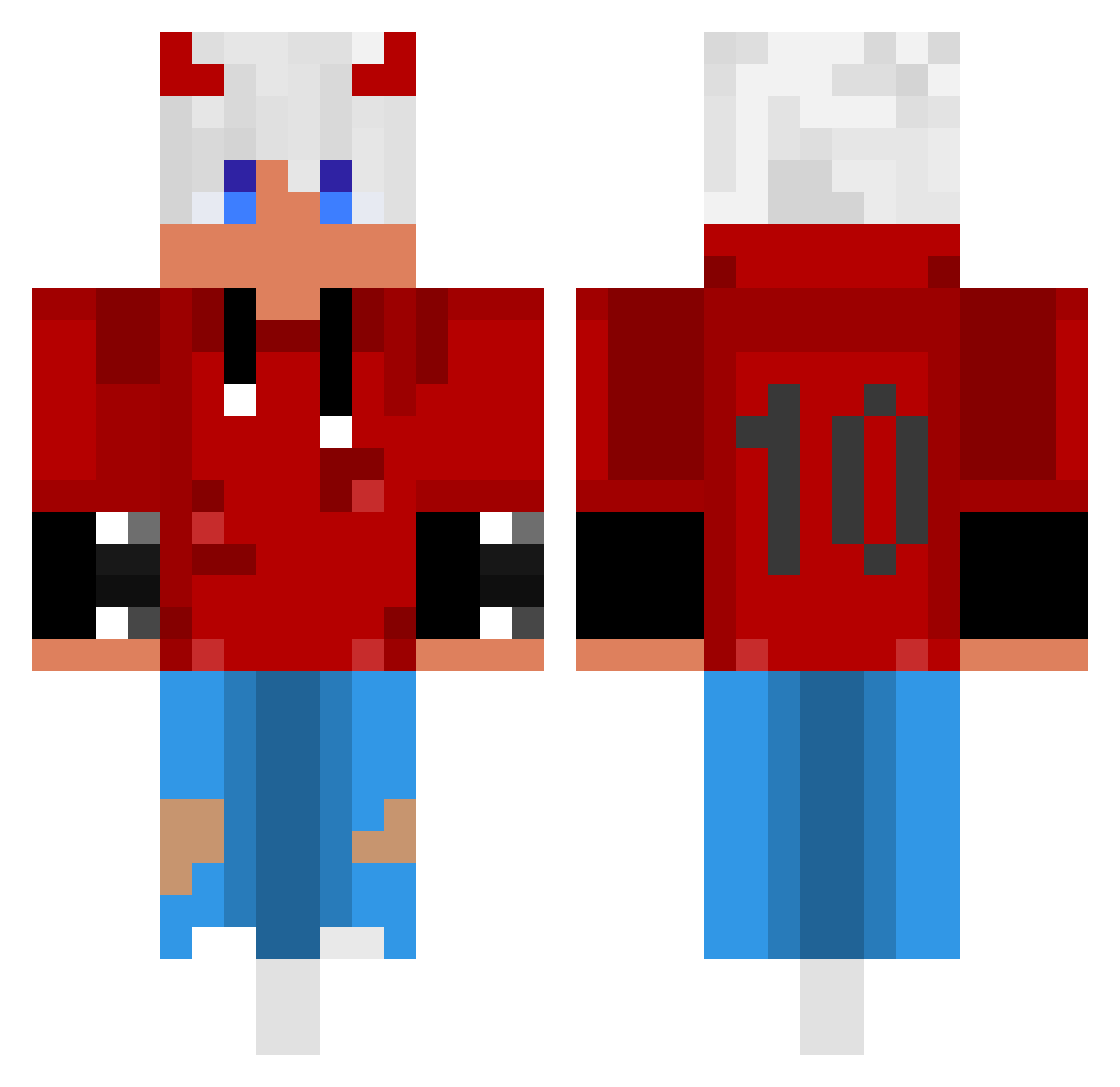 Igor_RealTrem Minecraft skin, front and back view