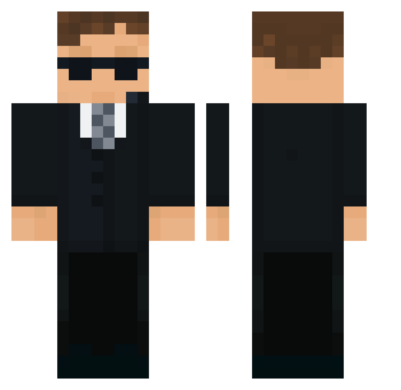 str8ight Minecraft skin, front and back view