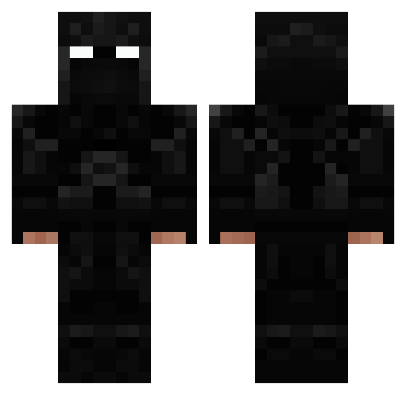 Legalizing Minecraft skin, front and back view