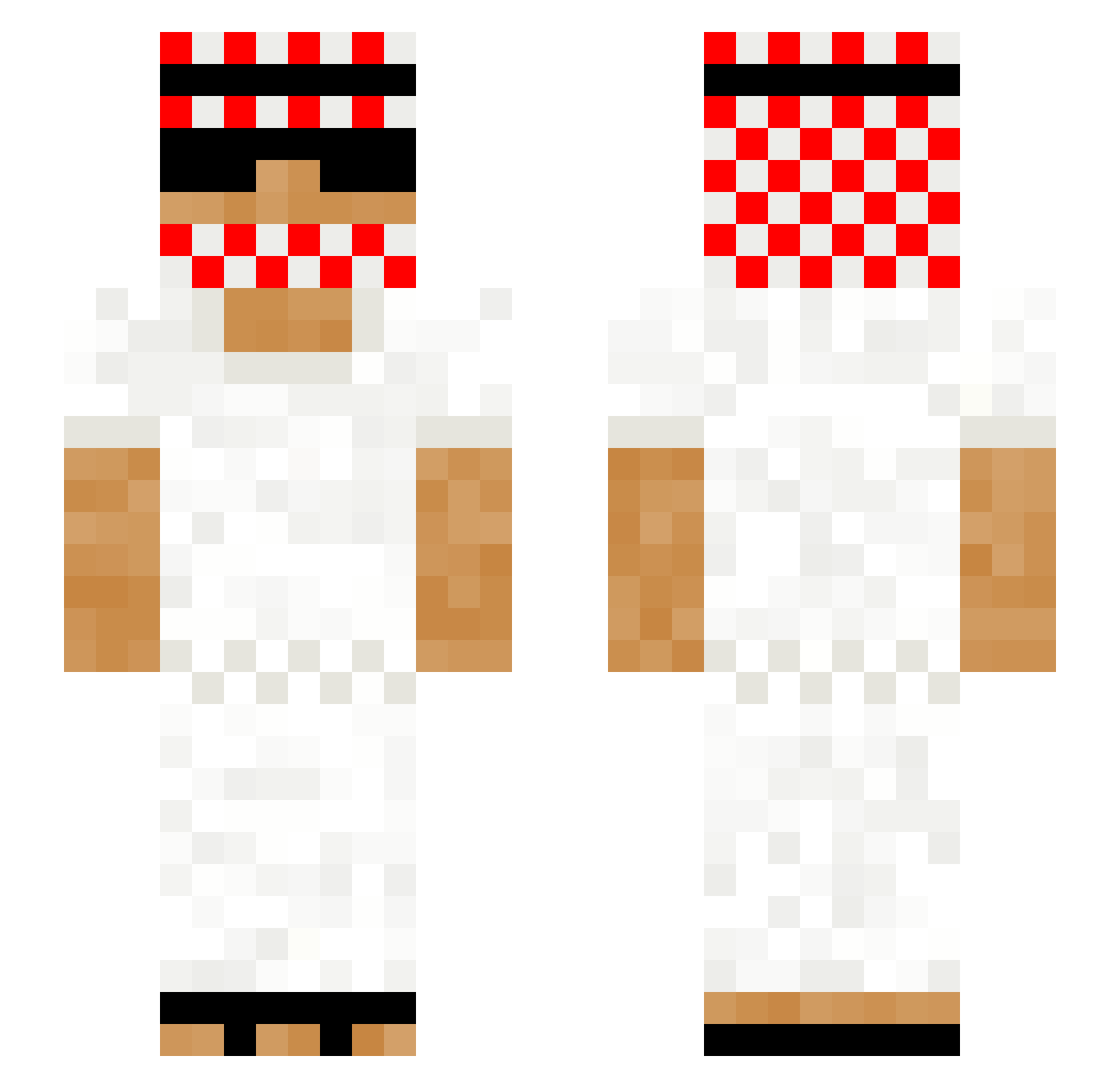 S3ody3tebe Minecraft skin, front and back view