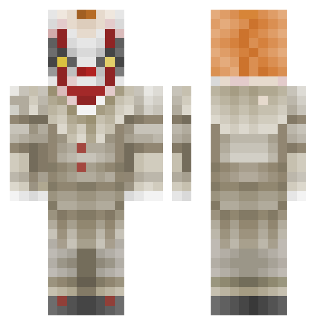 maitungas Minecraft skin, front and back view