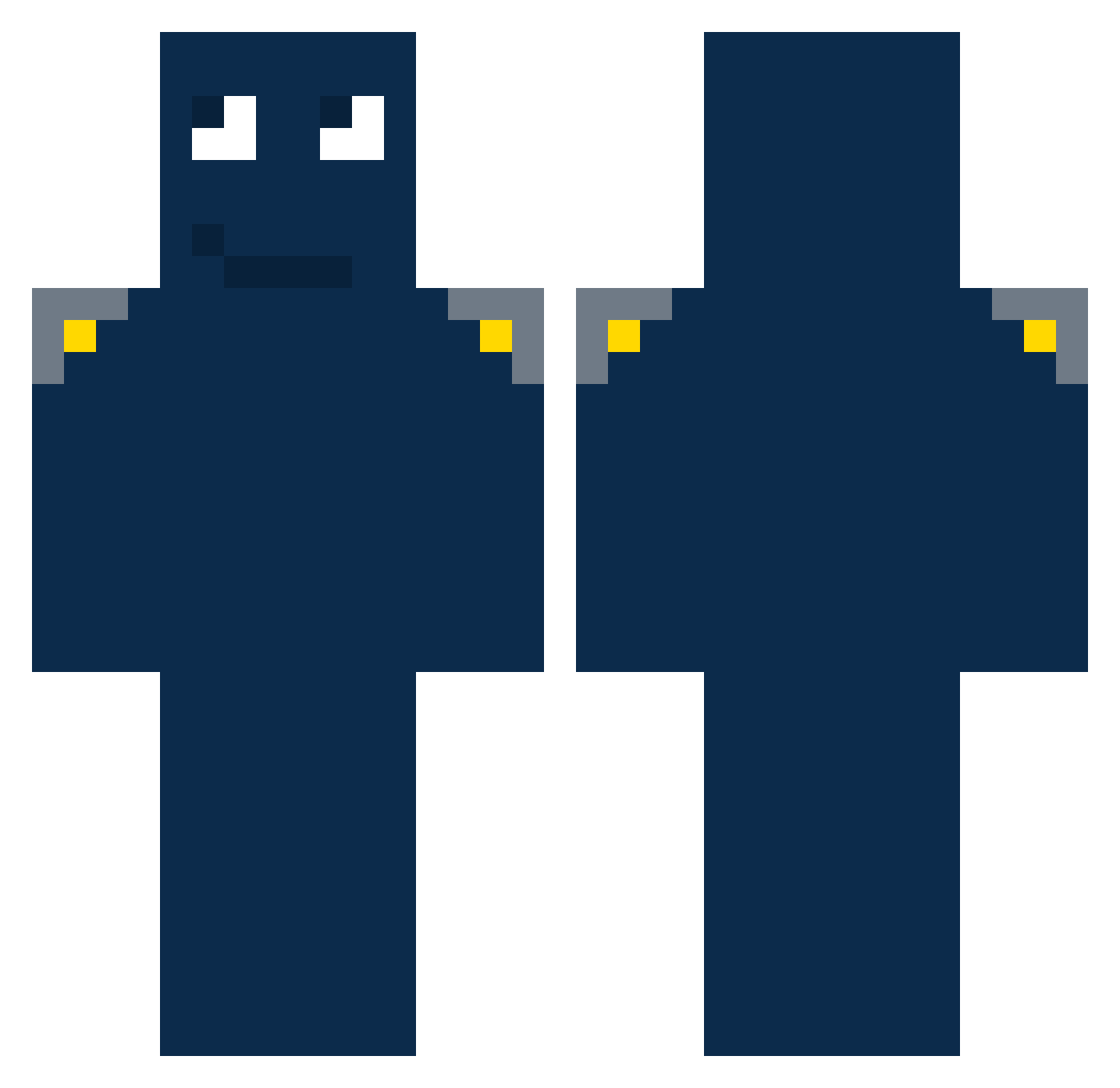 Levi1221 Minecraft skin, front and back view