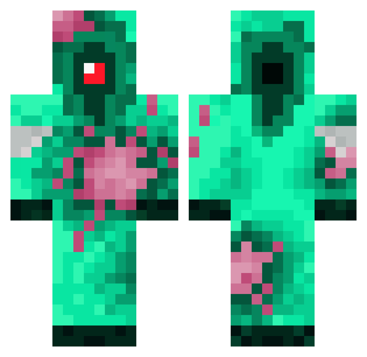 ZeeNeppoy Minecraft skin, front and back view