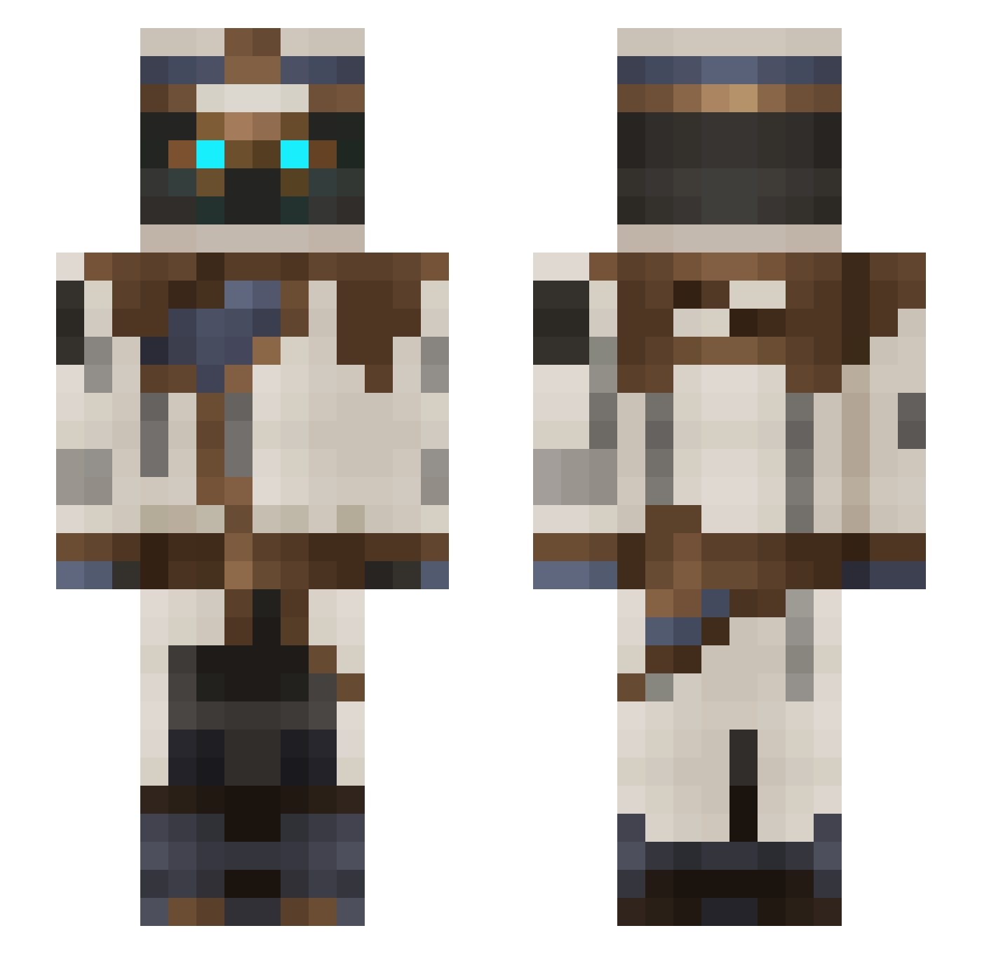 7_qeeeee Minecraft skin, front and back view