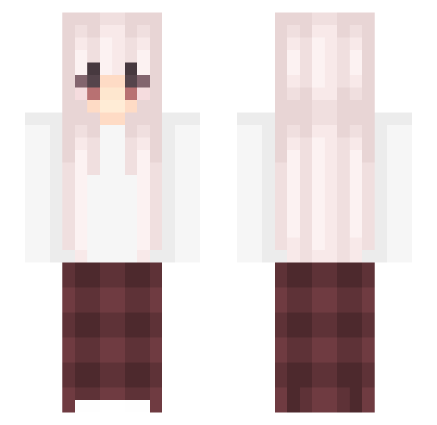 dotnet Minecraft skin, front and back view