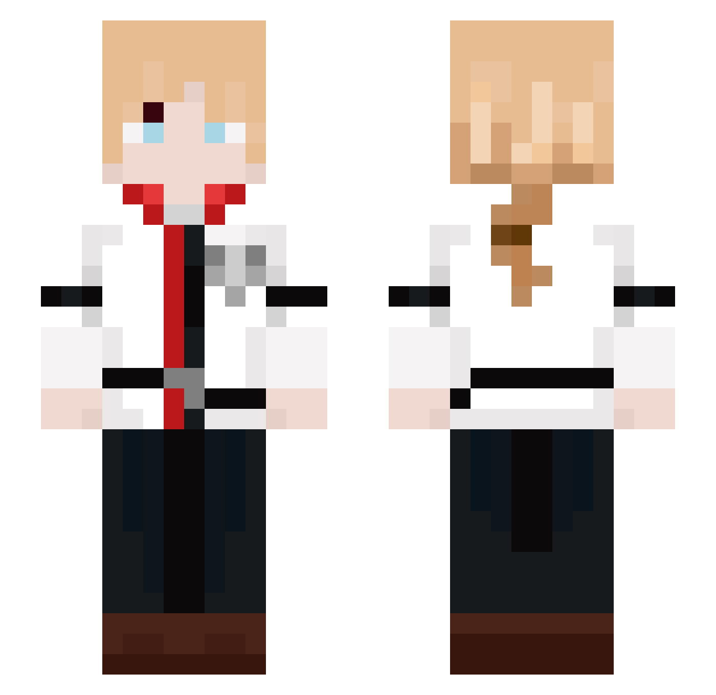 Carty4ka Minecraft skin, front and back view