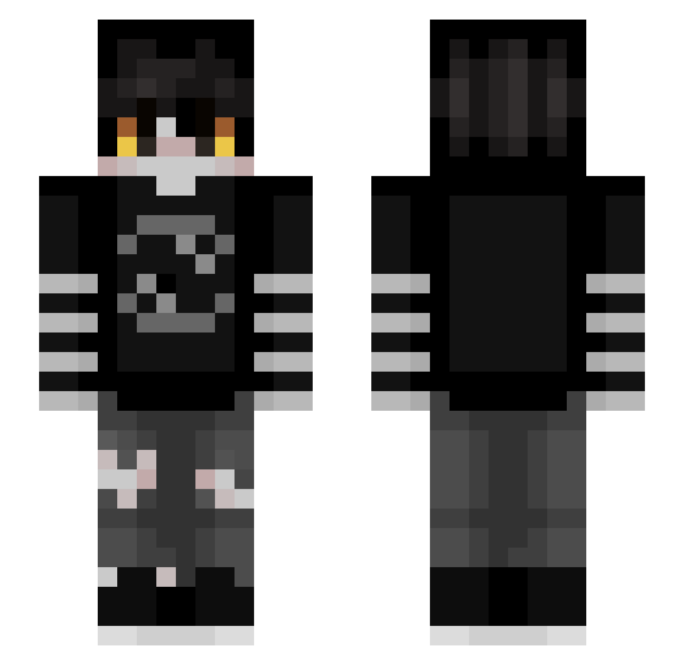ErisAbsurdPNG Minecraft skin, front and back view