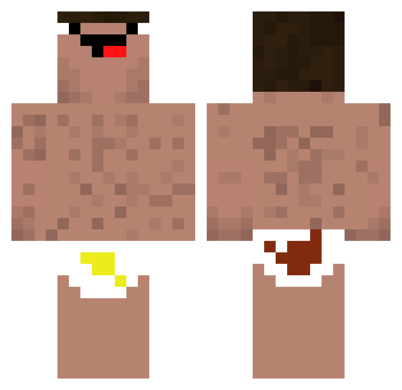 raymond2k Minecraft skin, front and back view