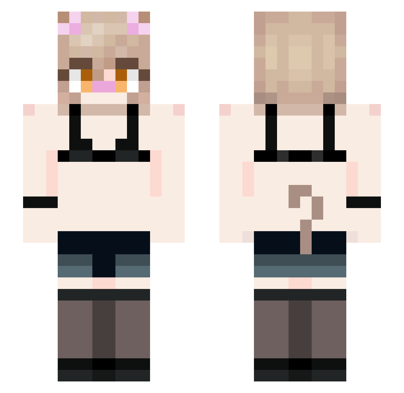 Traxer_banned Minecraft skin, front and back view