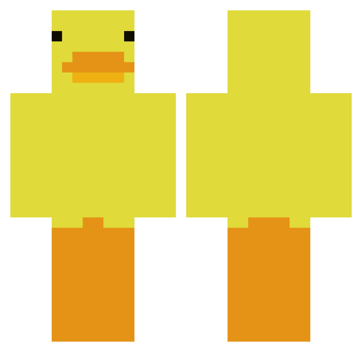sadvibes666 Minecraft skin, front and back view