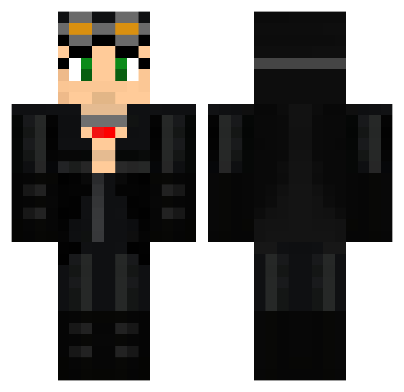 Allurements Minecraft skin, front and back view