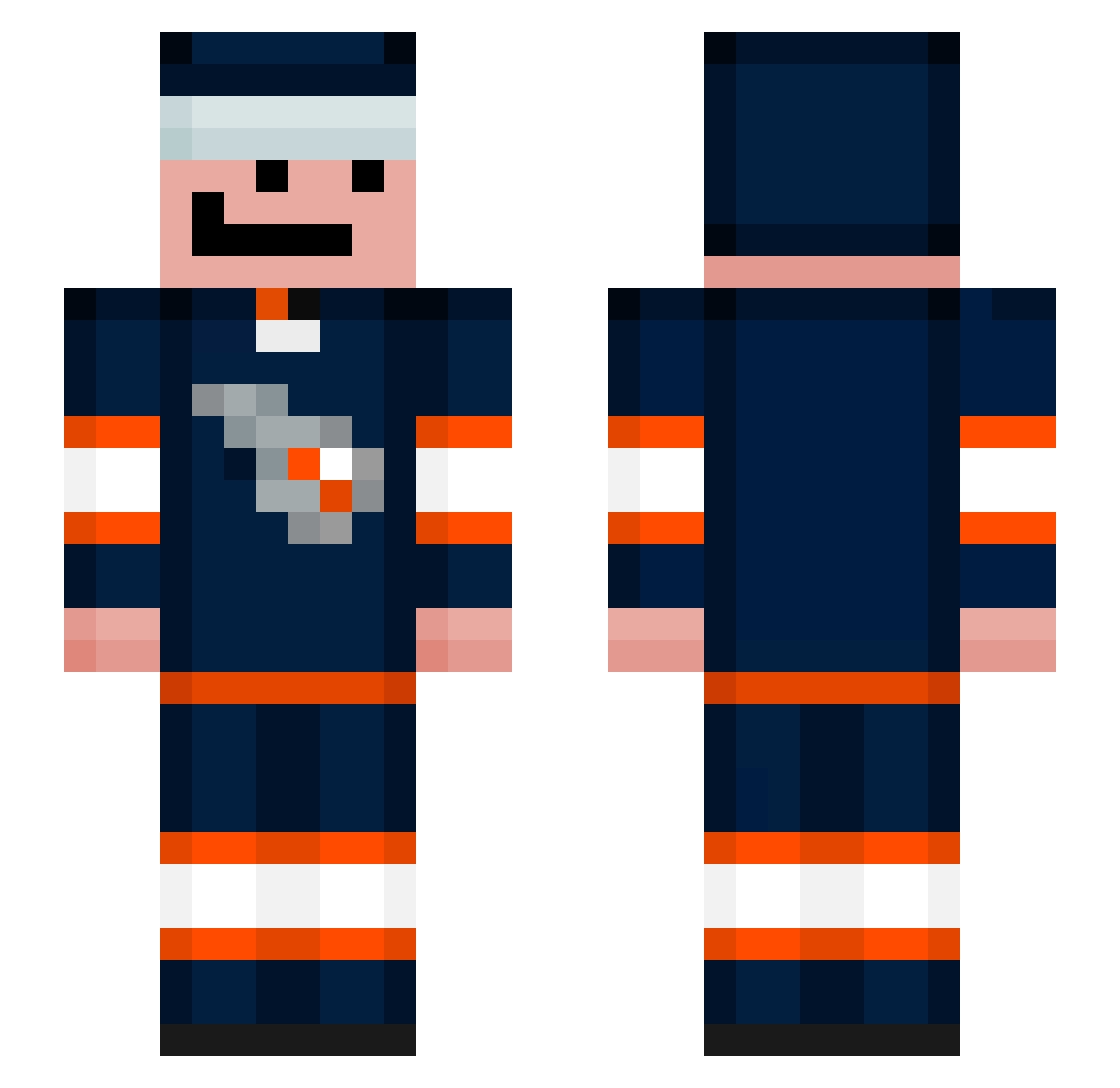 HaveAChill Minecraft skin, front and back view