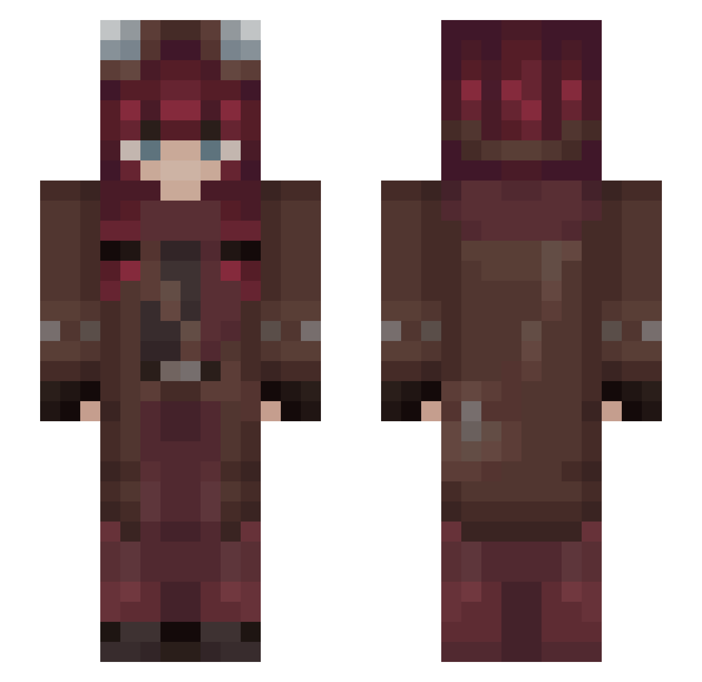 lliame Minecraft skin, front and back view