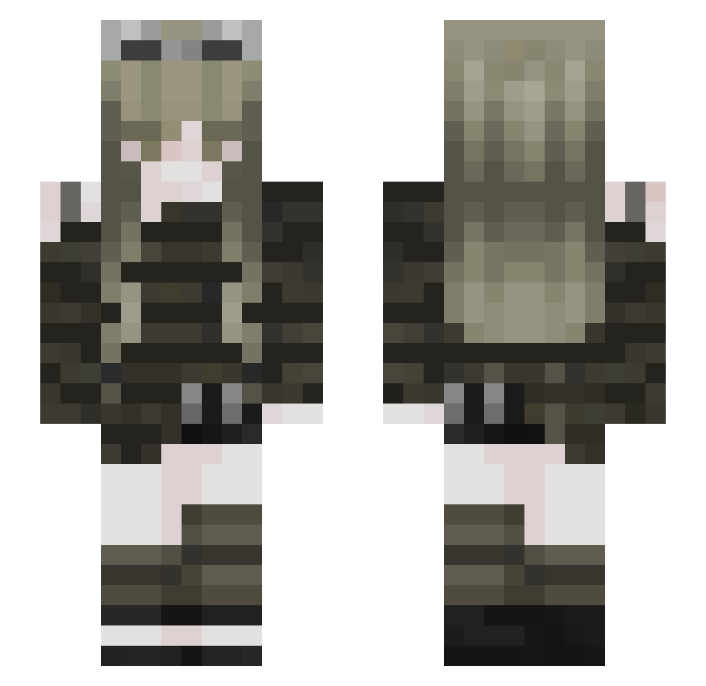 Gijella Minecraft skin, front and back view