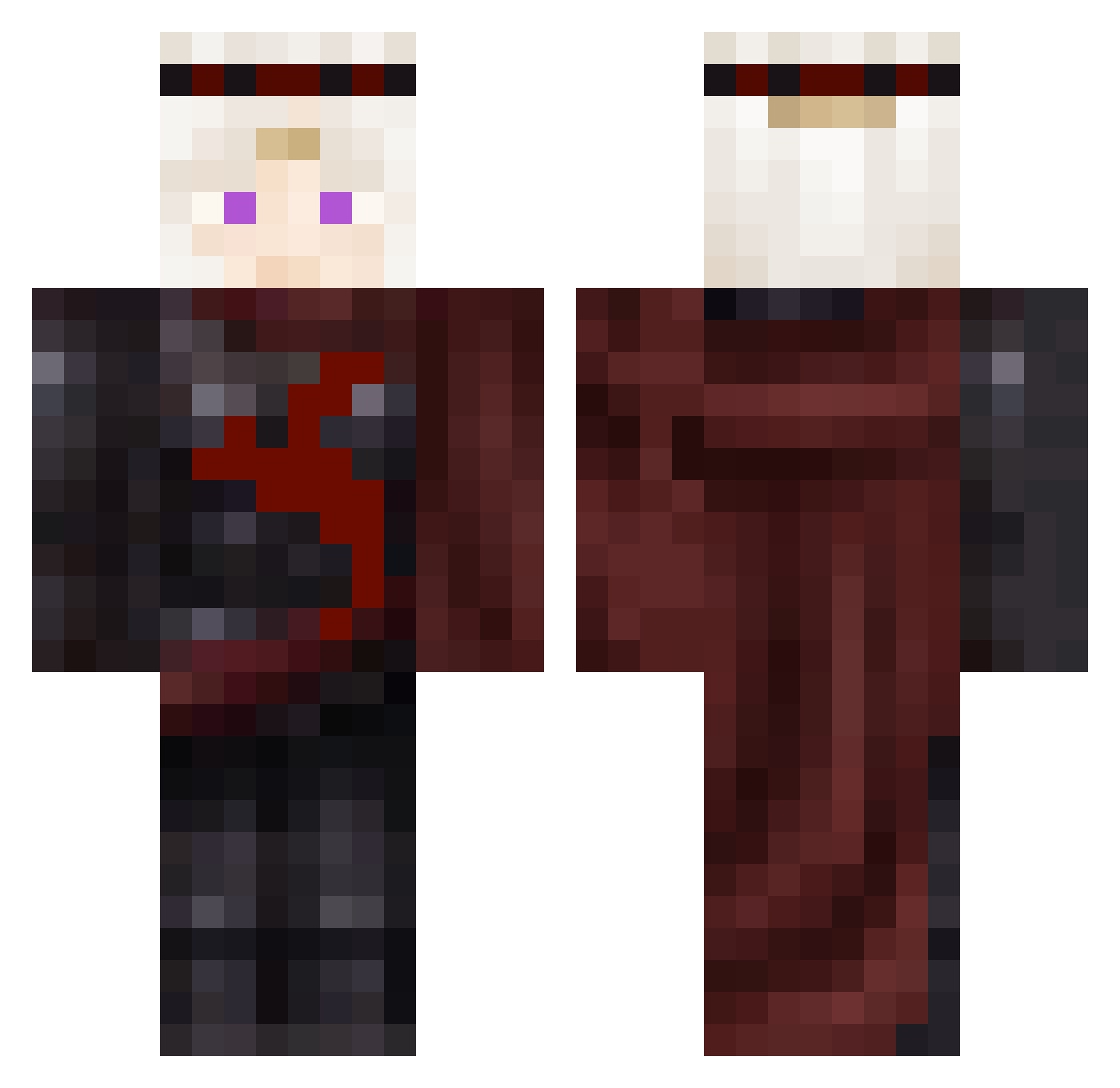 iKeyLogOMG Minecraft skin, front and back view