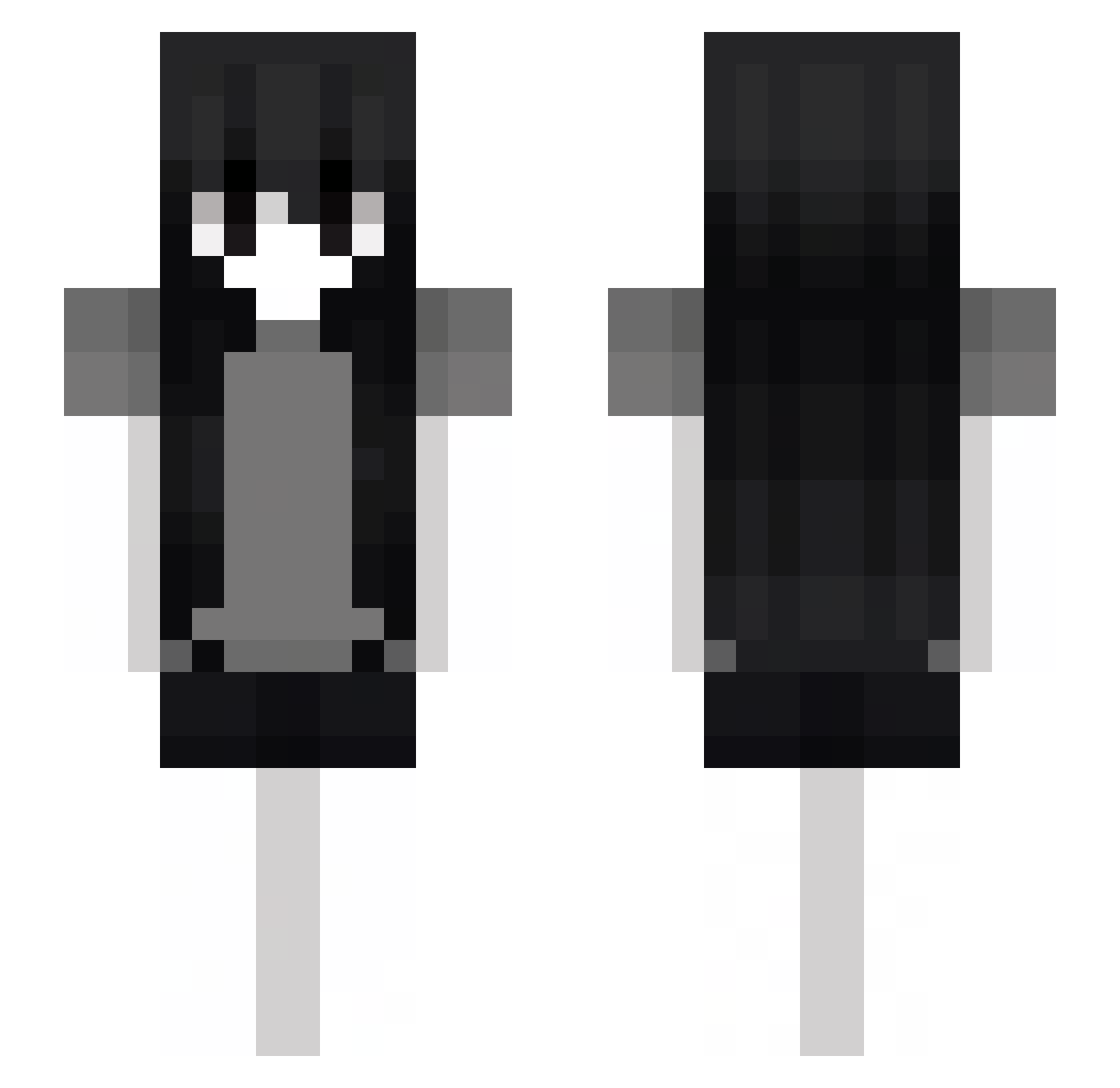 ZemDubs Minecraft skin, front and back view