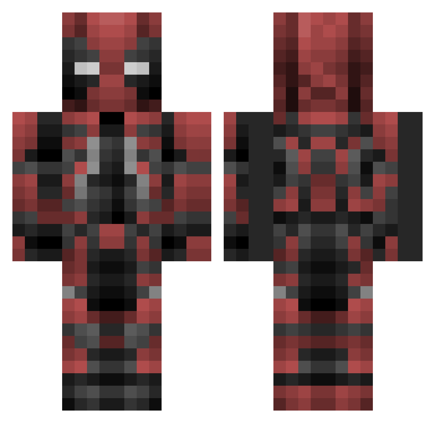 PASIRc74l9nqreux Minecraft skin, front and back view