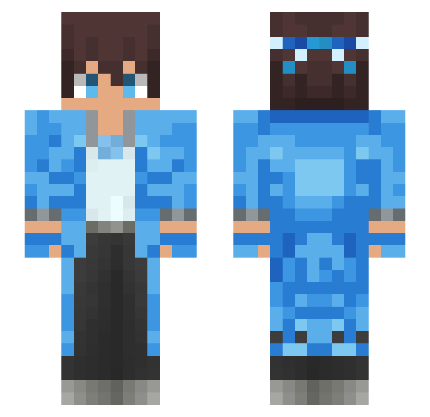 Shinyaa_ Minecraft skin, front and back view