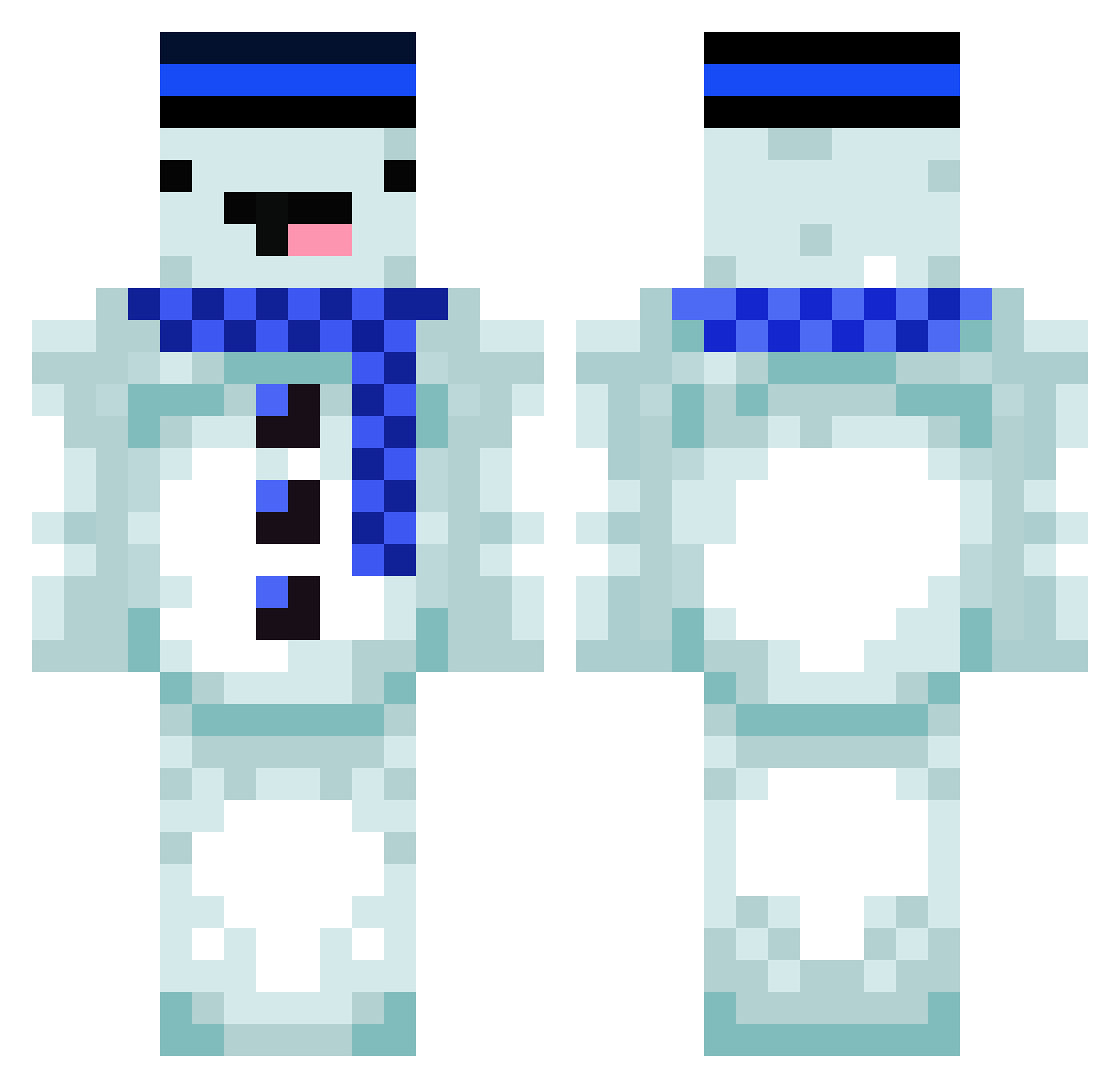 Autos Minecraft skin, front and back view