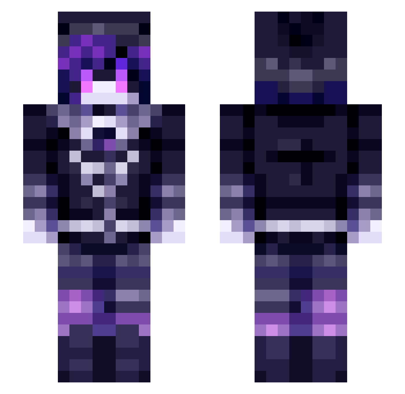 GiveMeButter Minecraft skin, front and back view