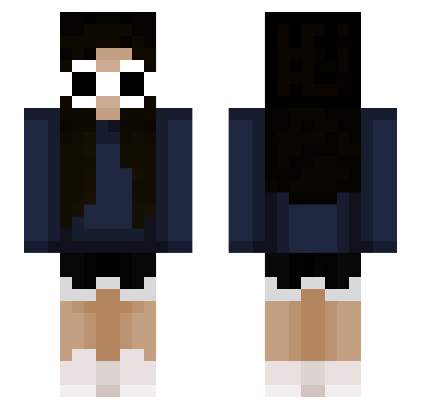 Axhleyy Minecraft skin, front and back view
