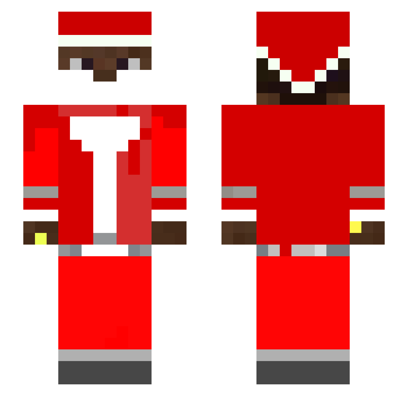 Boze4ka Minecraft skin, front and back view