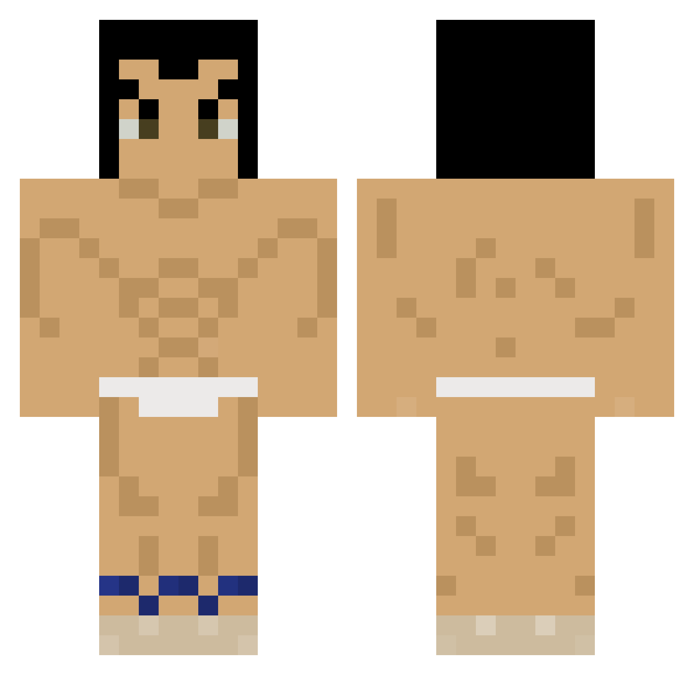 Gol_D_Ultz Minecraft skin, front and back view