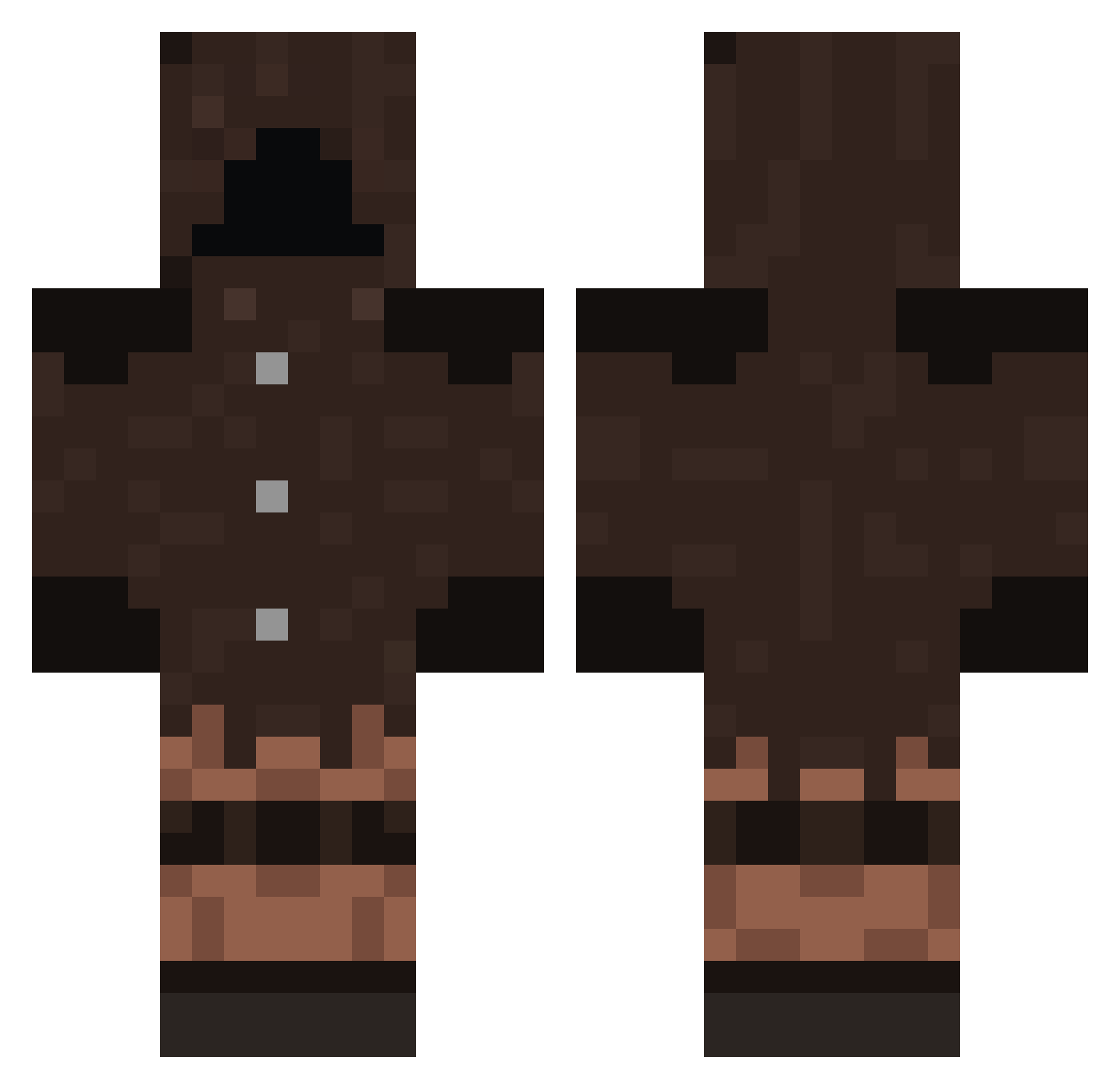 Saxinvictus Minecraft skin, front and back view