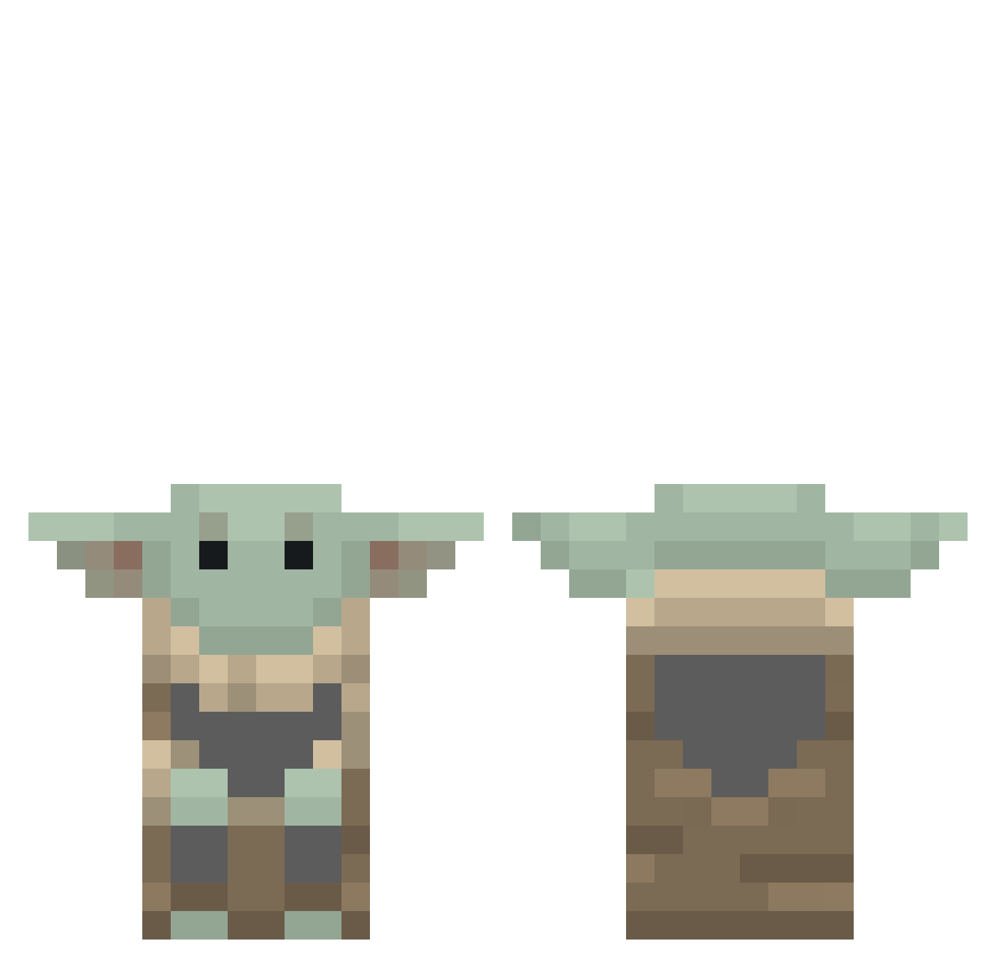wochiiii Minecraft skin, front and back view