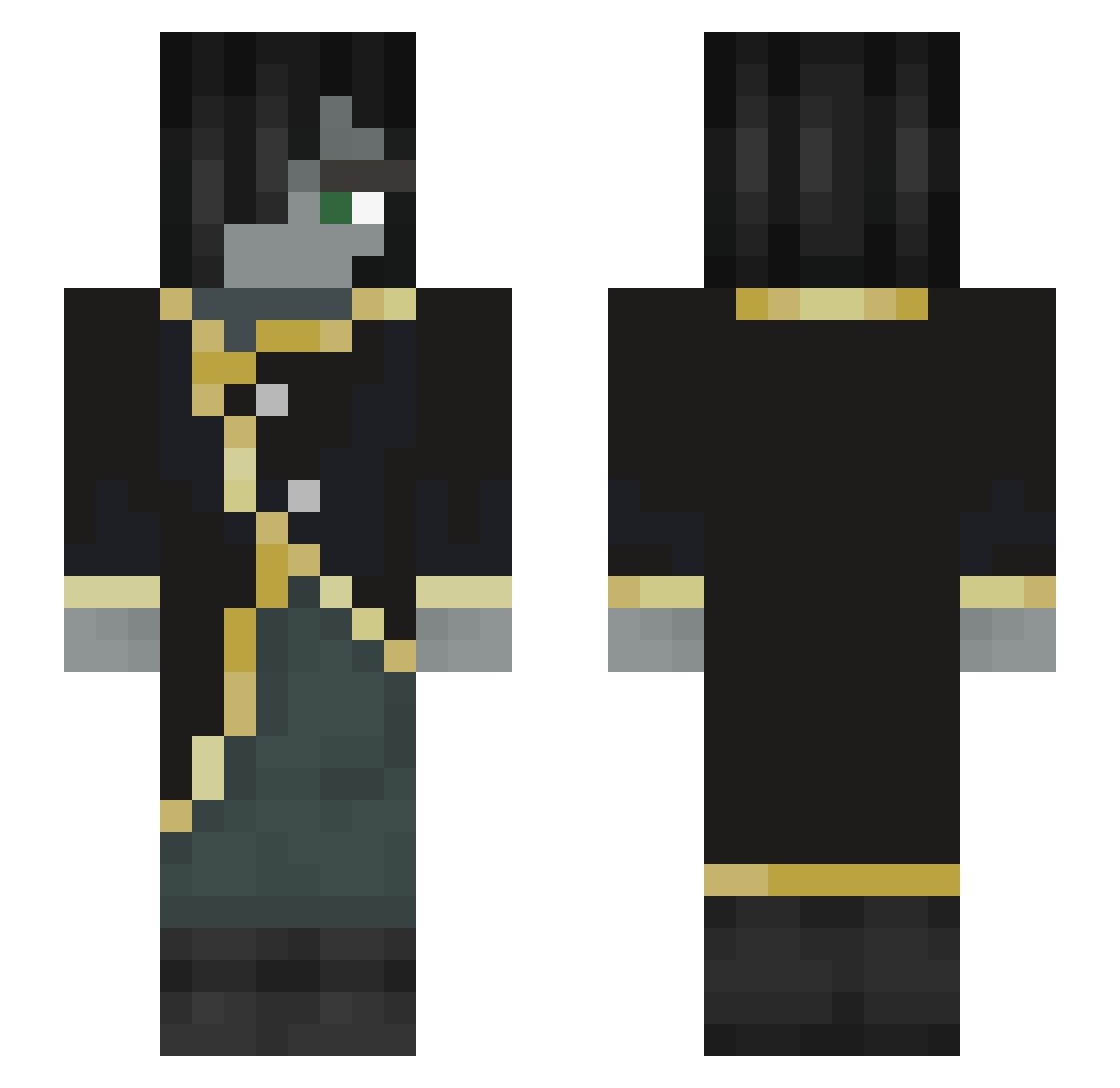 Whispyyyyyyy Minecraft skin, front and back view