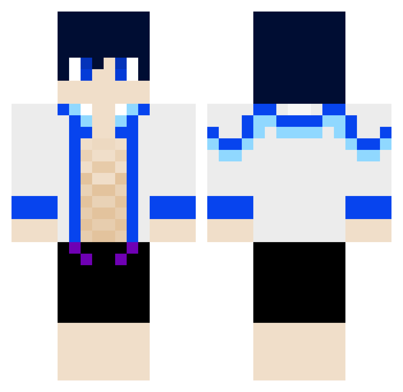 Turnbuckle Minecraft skin, front and back view