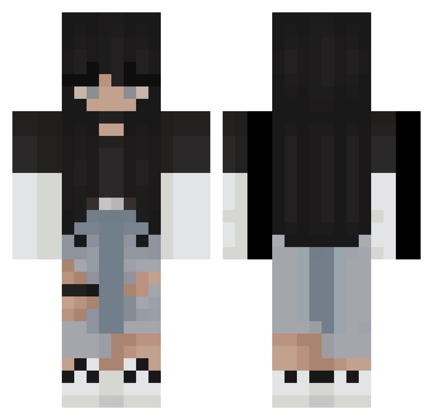zelciaxx2115 Minecraft skin, front and back view