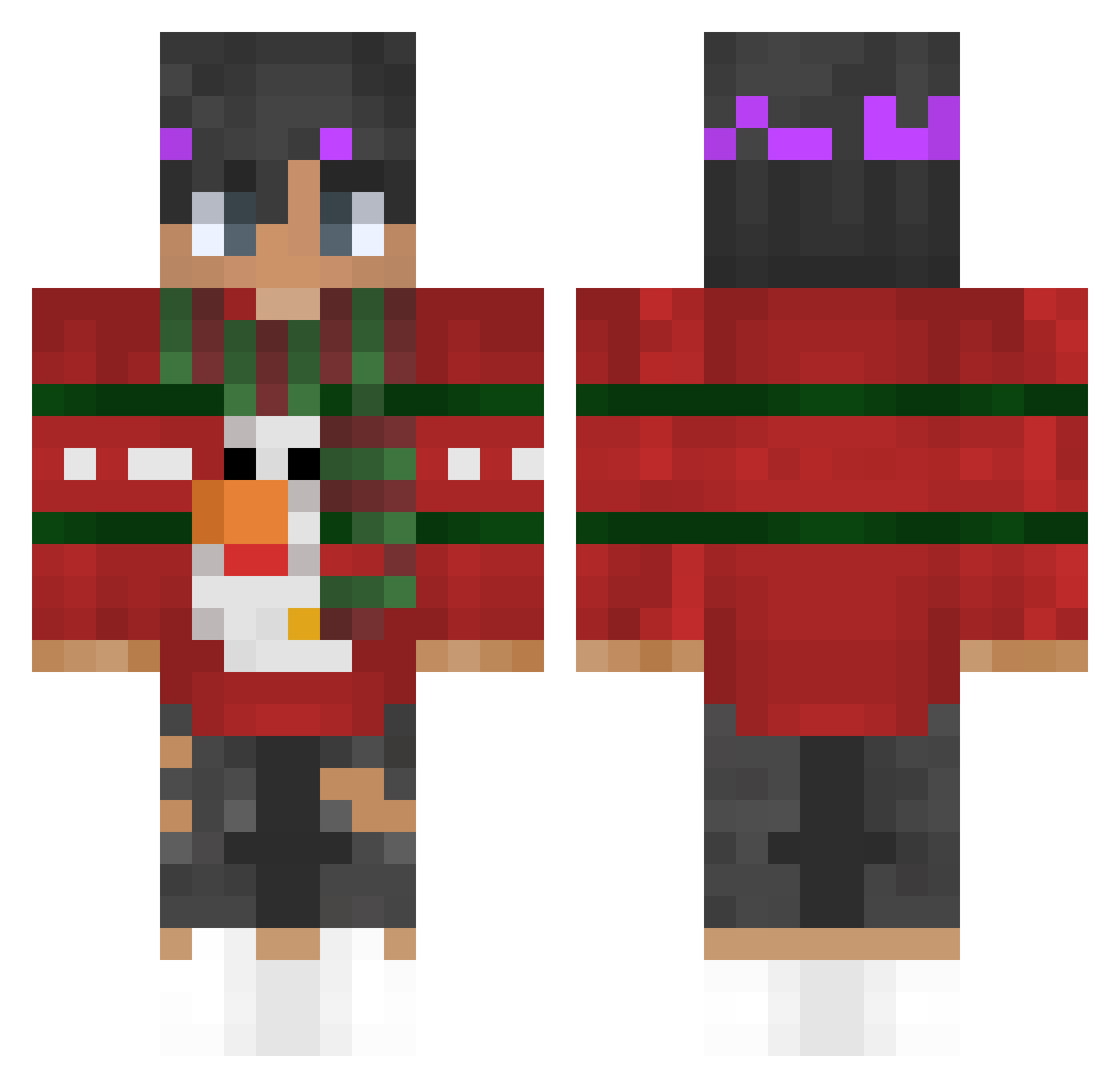TheMadArchitect Minecraft skin, front and back view