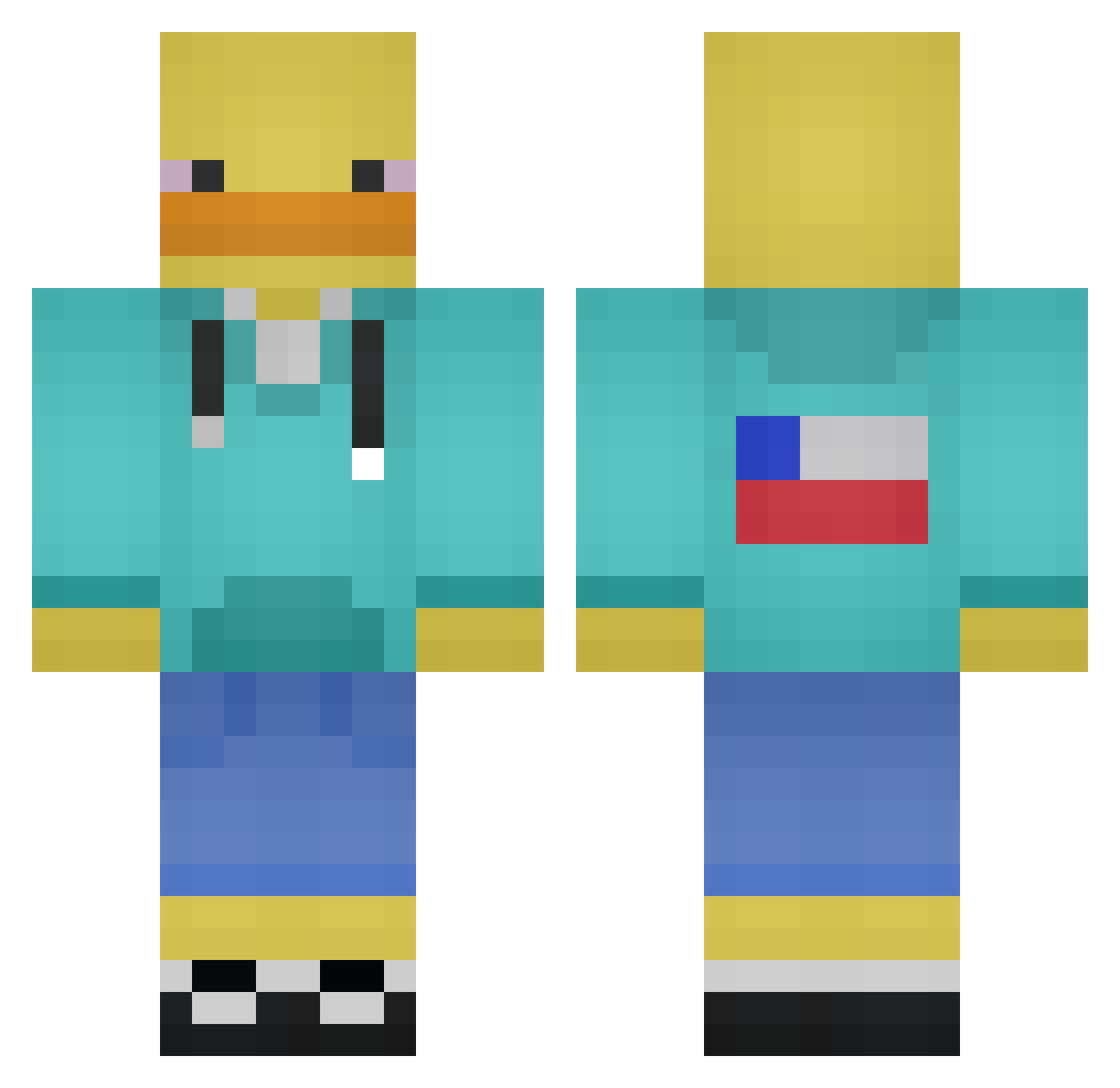 sugaringcandy_ Minecraft skin, front and back view