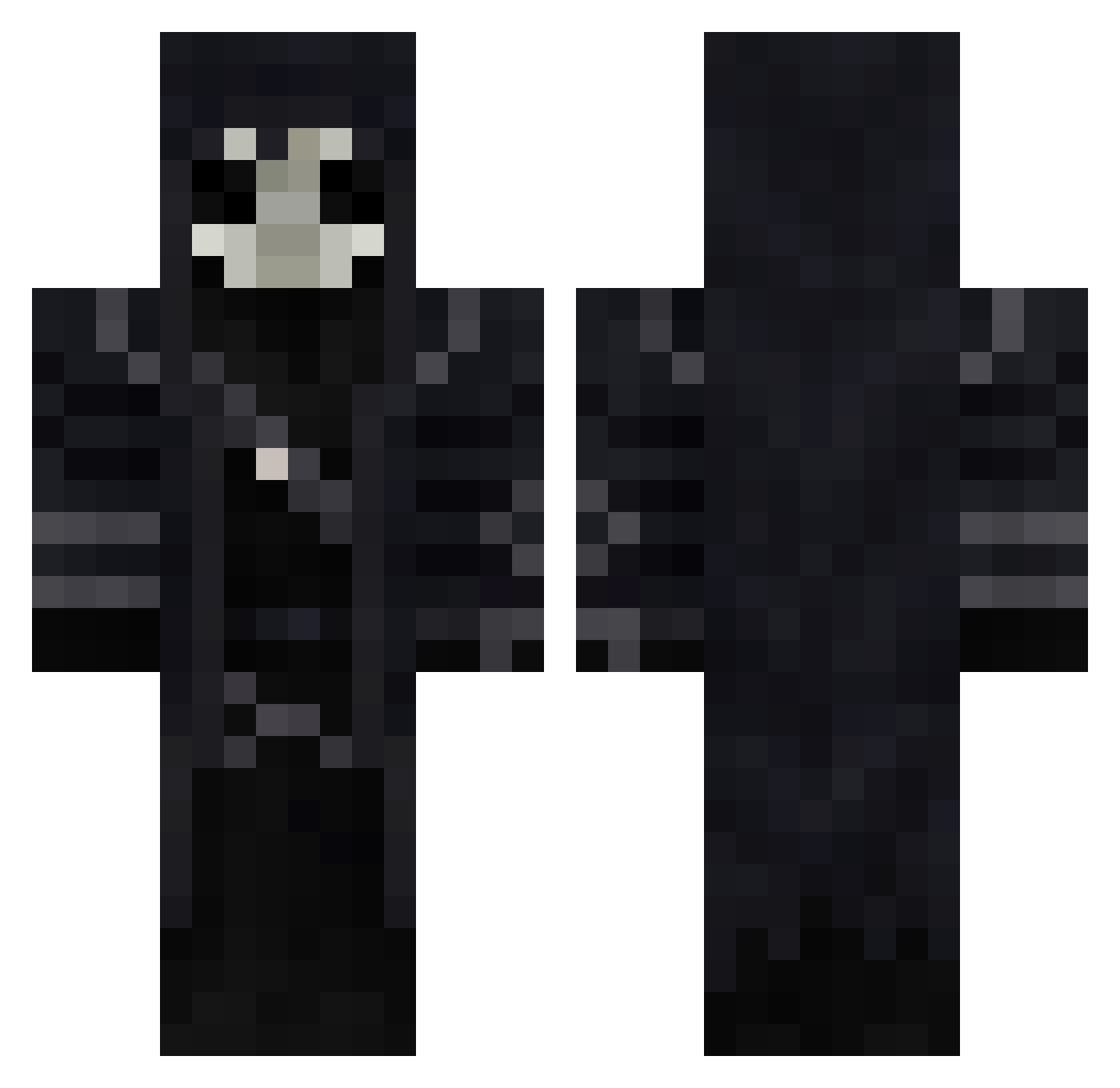 DaMonk3y Minecraft skin, front and back view