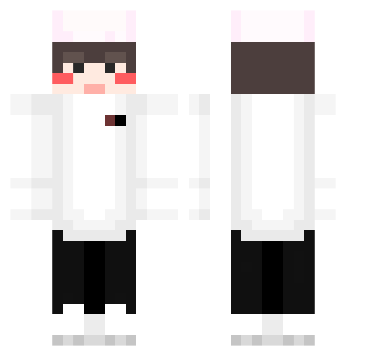 Sinjang Minecraft skin, front and back view