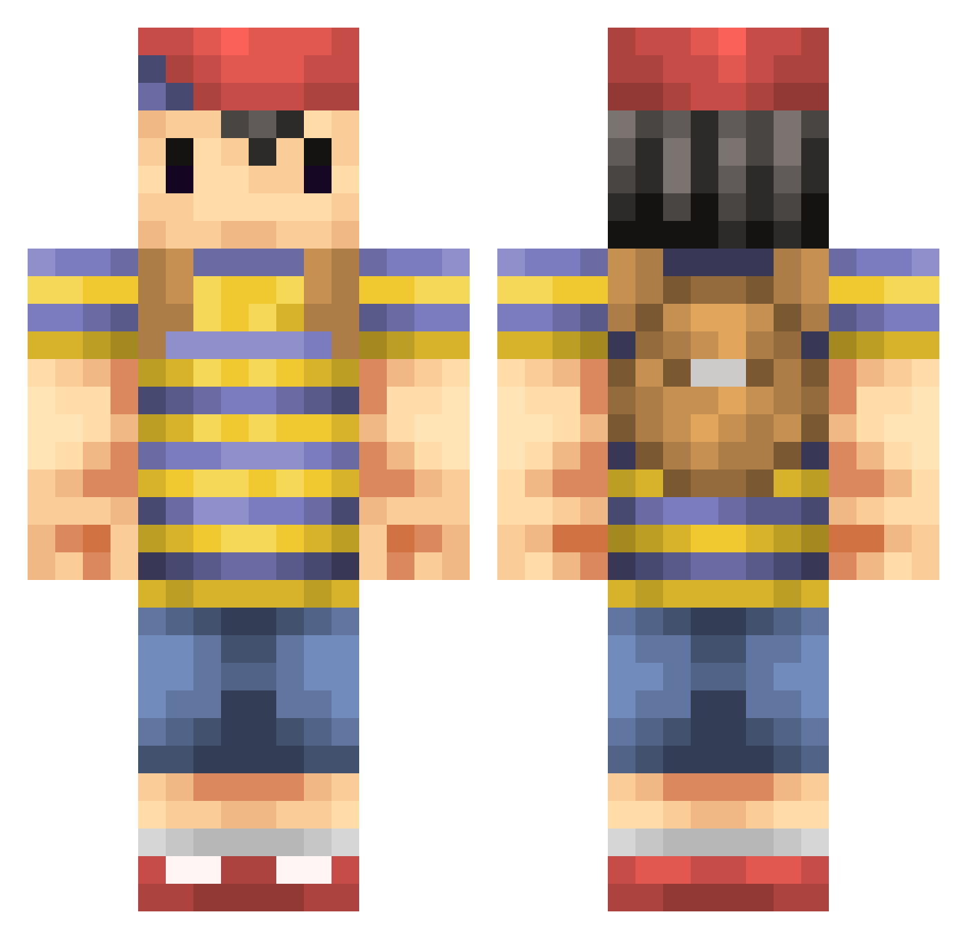 zoobertdoo Minecraft skin, front and back view