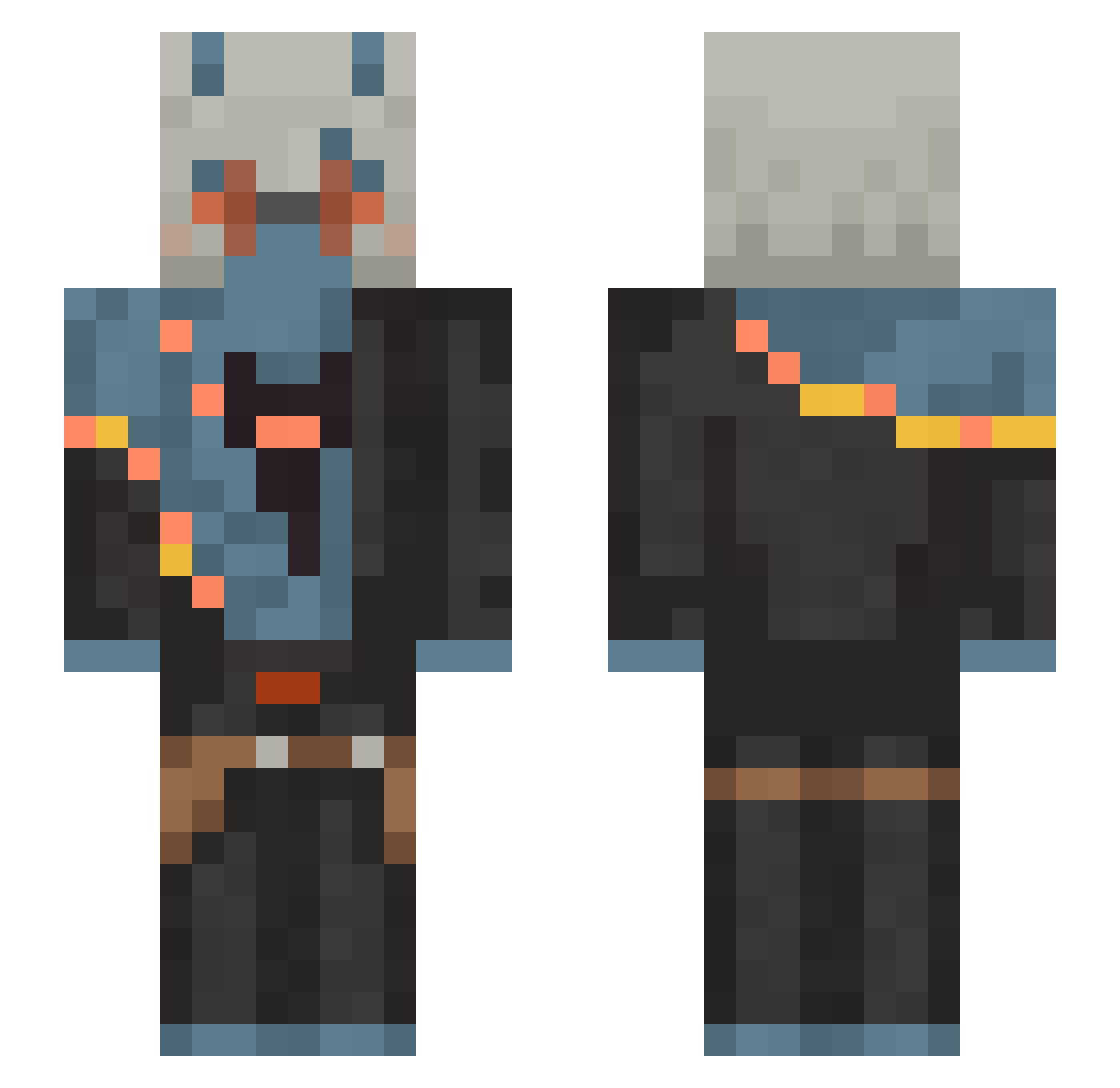 Anunu301 Minecraft skin, front and back view