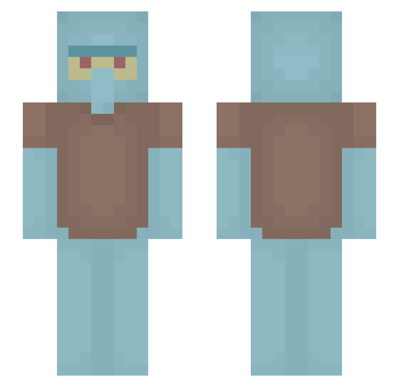 PhonkedByDizzy Minecraft skin, front and back view