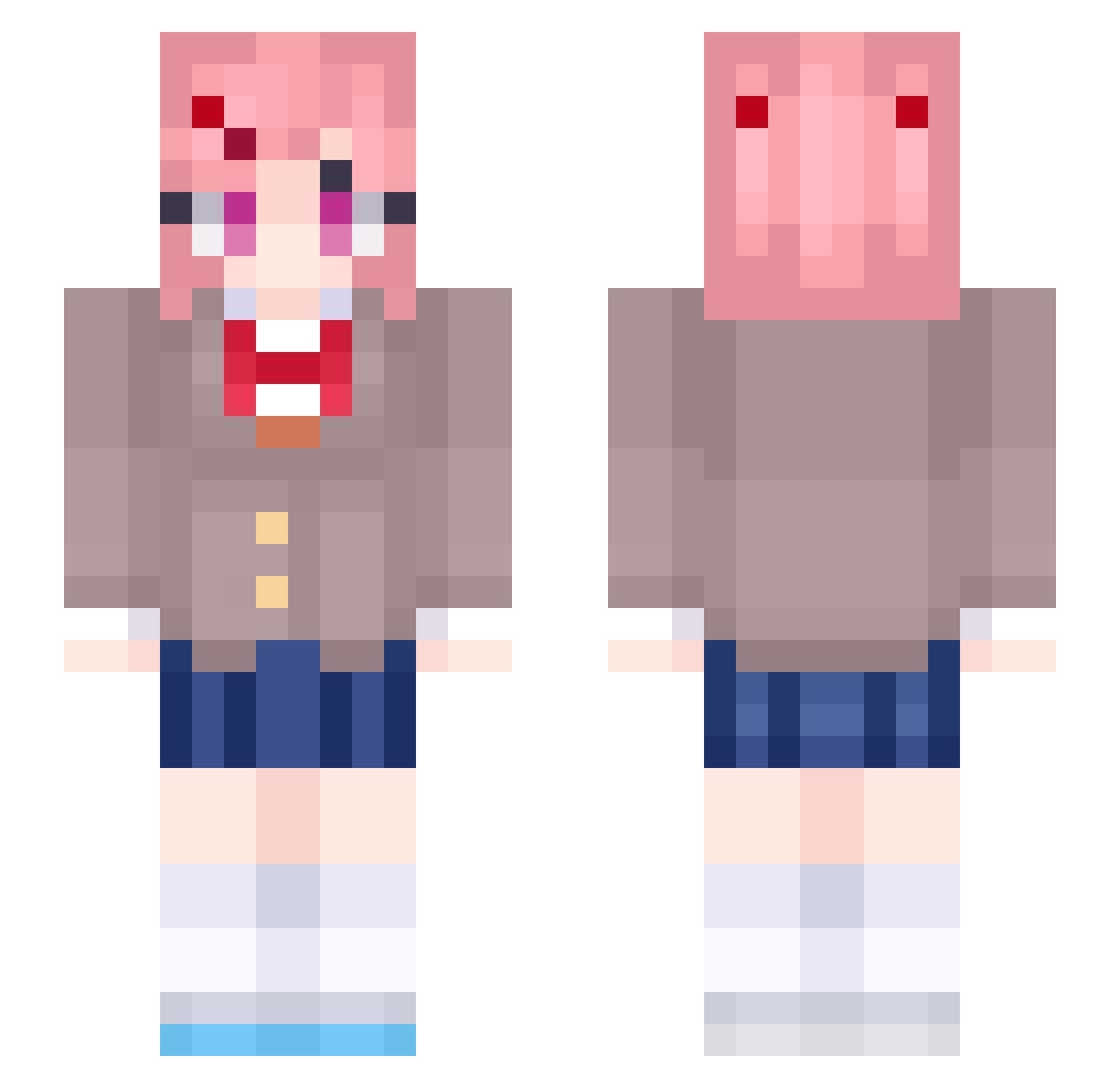 s1mplybambi Minecraft skin, front and back view
