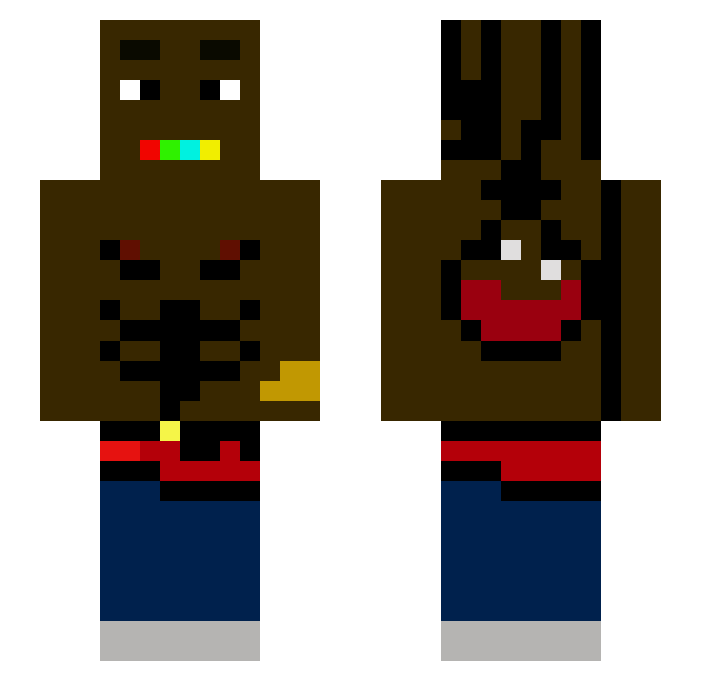 MarcusMinecraft Minecraft skin, front and back view