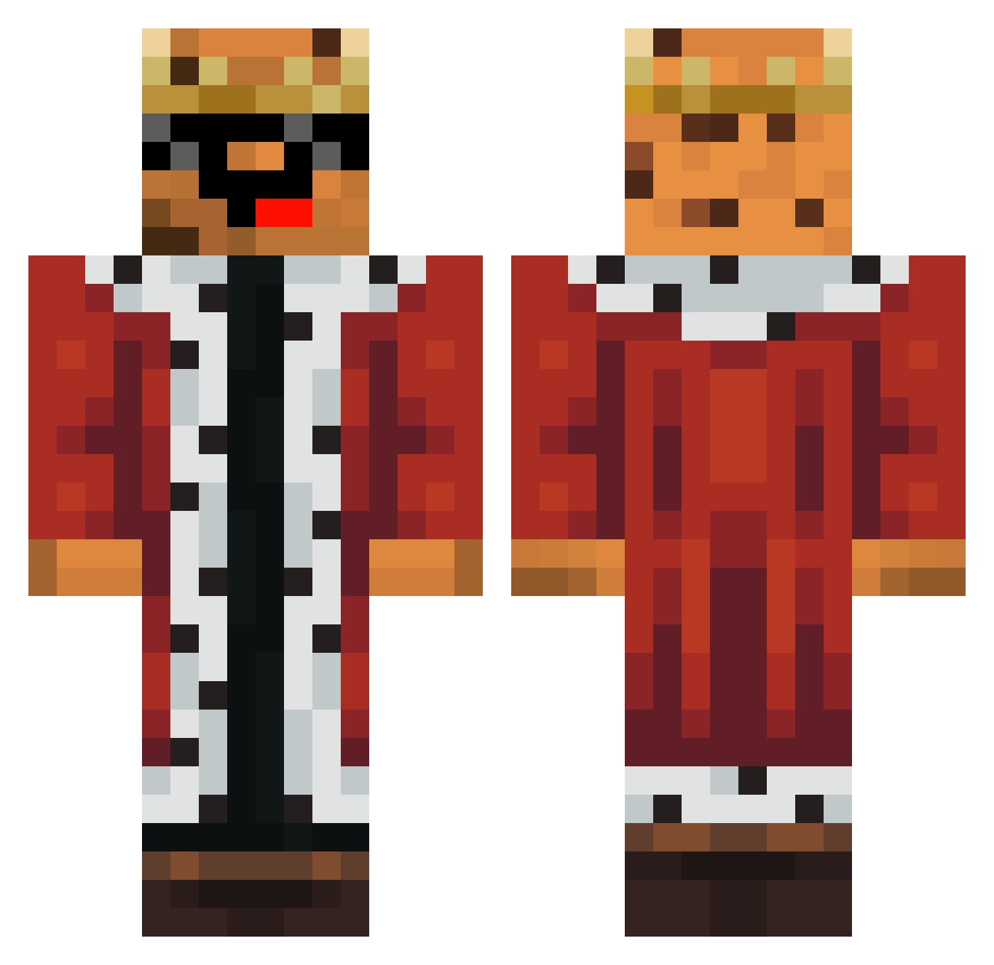 Cookiebeam_ Minecraft skin, front and back view