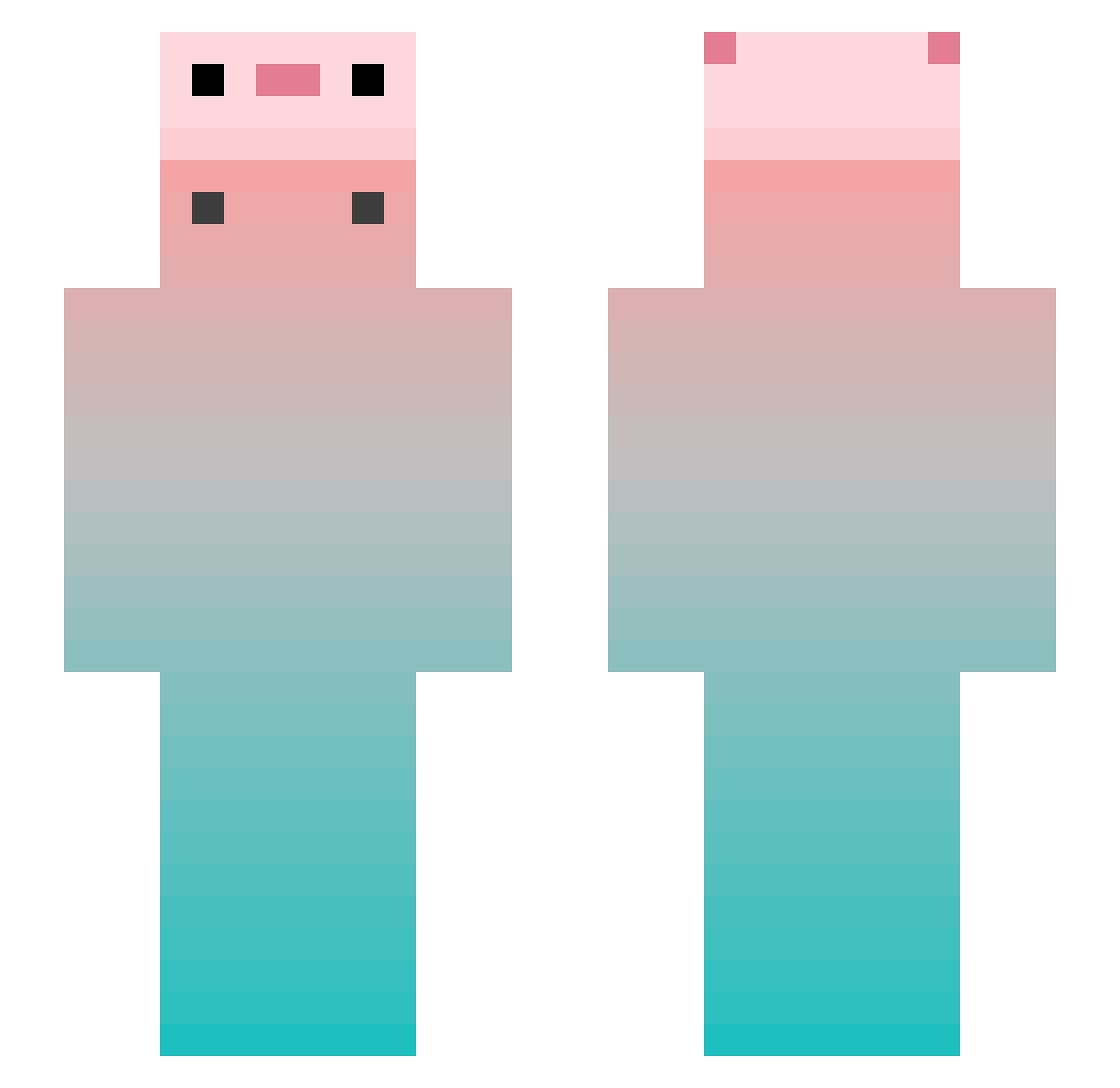 MarYoshy Minecraft skin, front and back view